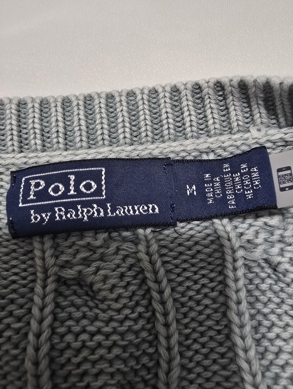 Polo Ralph Lauren Cable-Knit Cotton Crewneck Cardigan M - Picture 7 of 14